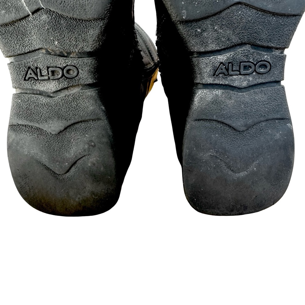 Aldo Black Leather Winter Boots, Size 38/7.5 - Picture 10 of 16
